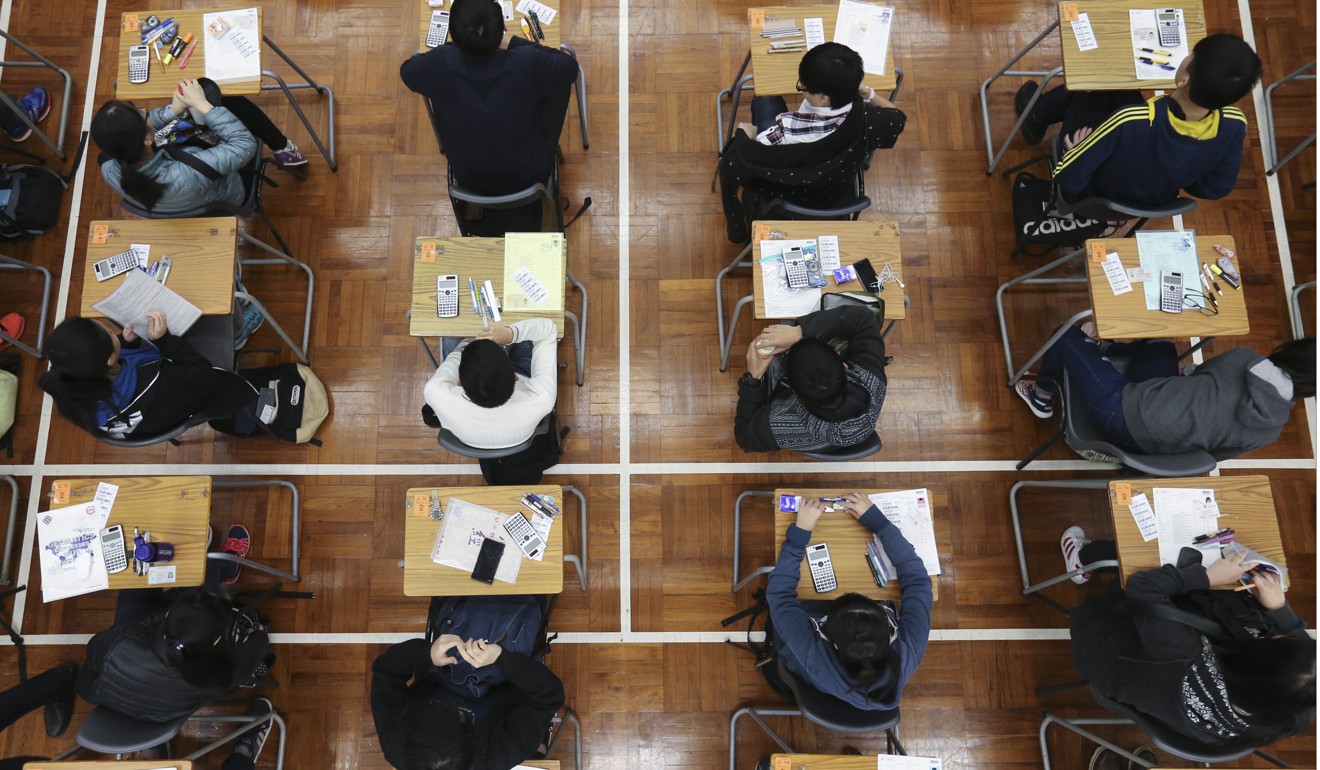Students attending the Hong Kong Diploma of Secondary Education examination in April last year. Some students have been using Chinglish in exam papers. Photo: Dickson Lee