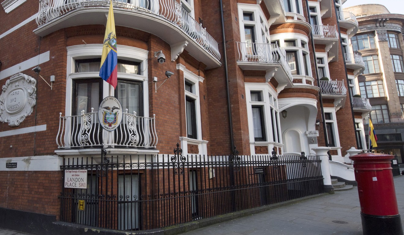 A general view of the Ecuadorean embassy in London where WikiLeaks founder Julian Assange is living in London on January 18, 2017. Photo: EPA 