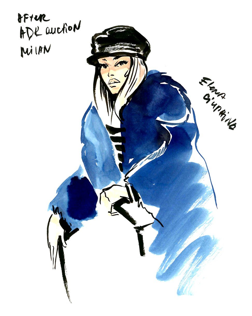 A live street style illustration by Ciuprina.