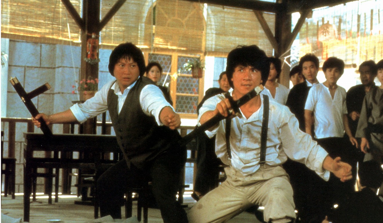 Chan (right) in a still from Project A. Photo: Alamy