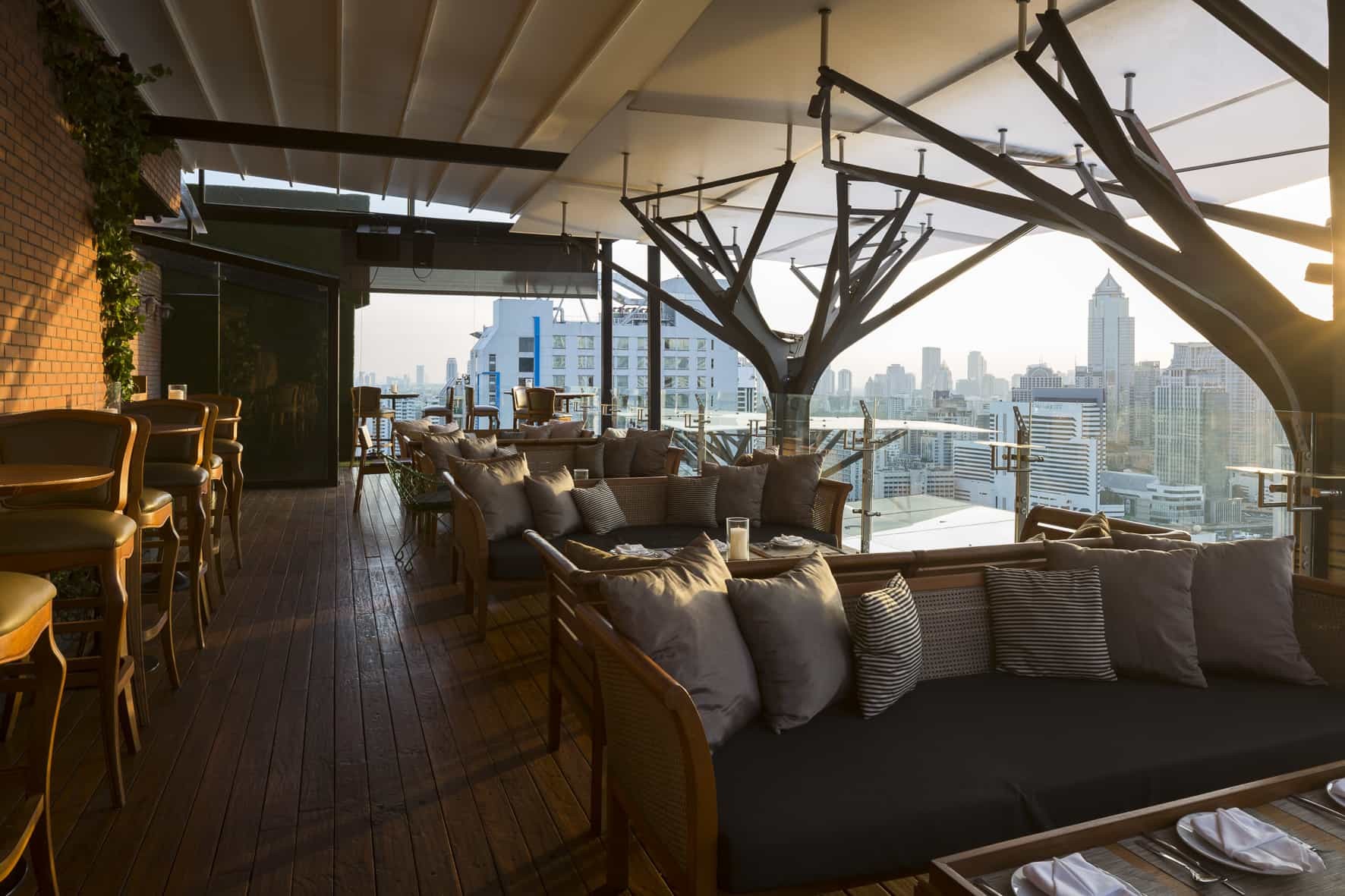Above Eleven, which offers stunning views of the Thai capital, Bangkok.