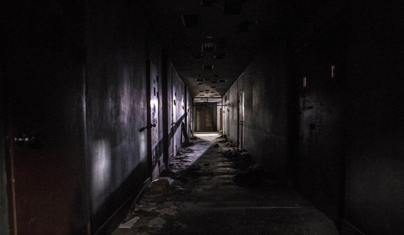 Inside the psychiatric hospital.