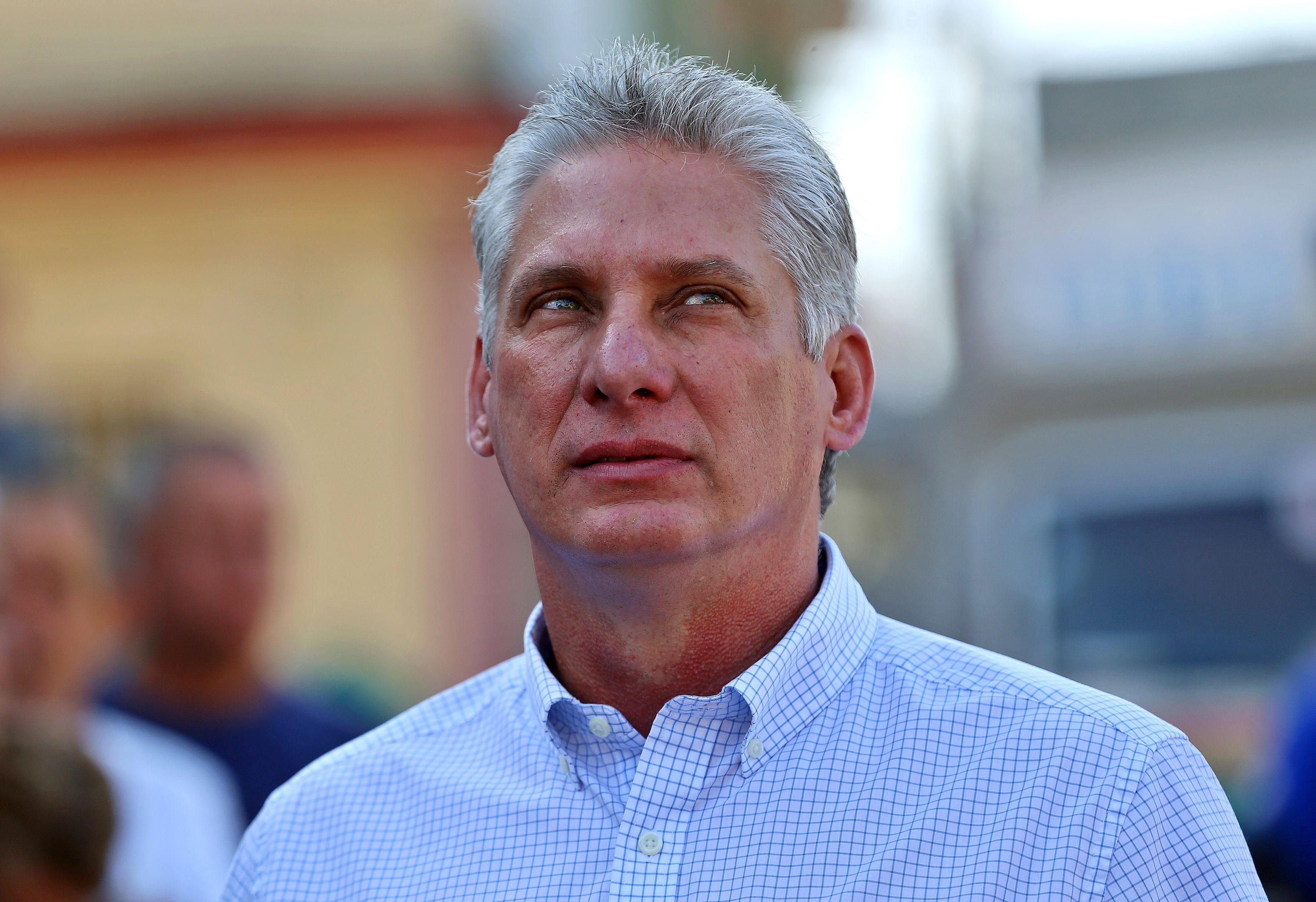 Miguel Diaz-Canel queues at a polling station in Santa Clara, Cuba, during an election to ratify a new National Assembly on March 11. Photo: AFP 