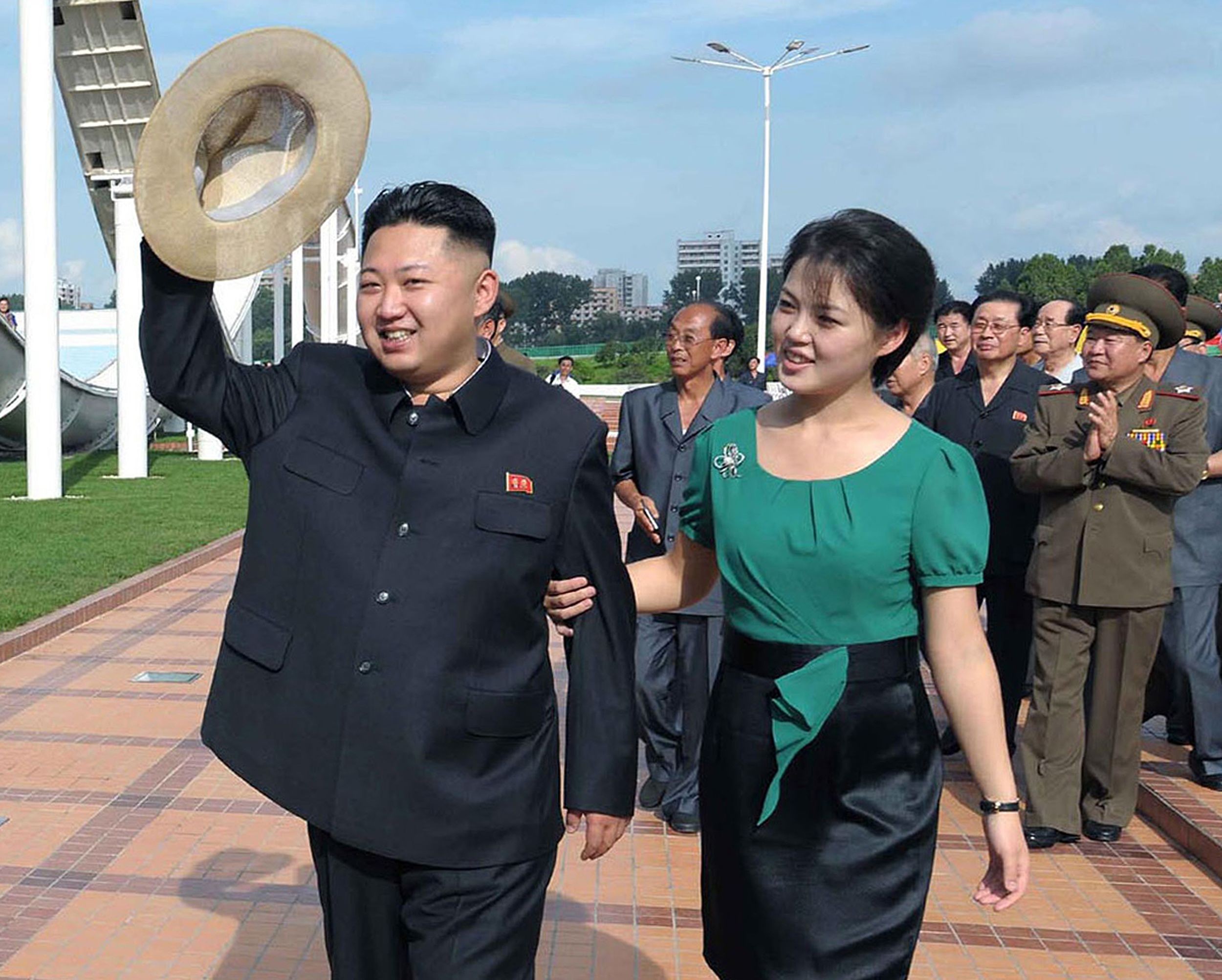 Kim Jong-un and wife Ri Sol-ju. Photo: AFP