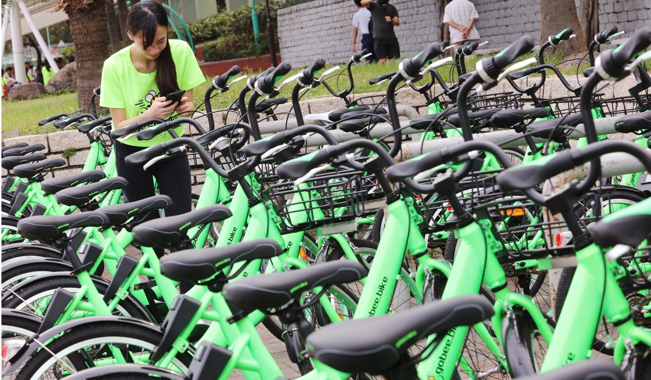 You can rent a bike for 30 minutes for HK$3 from various hire companies including gobee.bike in Sha Tin. Photo: Felix Wong