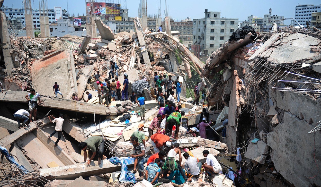 The collapse of the Rana Plaza in Dhaka, Bangladesh, was a wake-up call for the garment factory industry. Photo: AFP