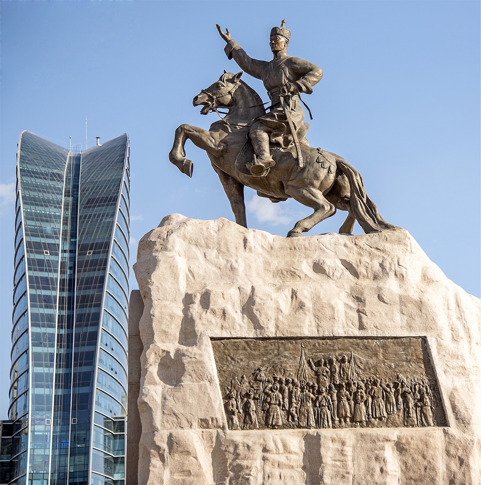 A sculpture in Sukhbaatar Square in Ulan Batar. Both North Korea and the US have had recent dealings in the Mongolian capital.