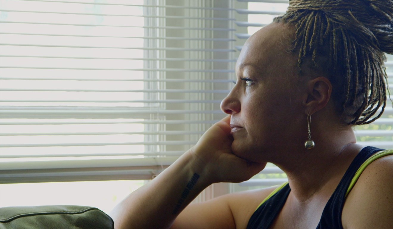 Dolezal in a scene from the documentary. Photo: AP