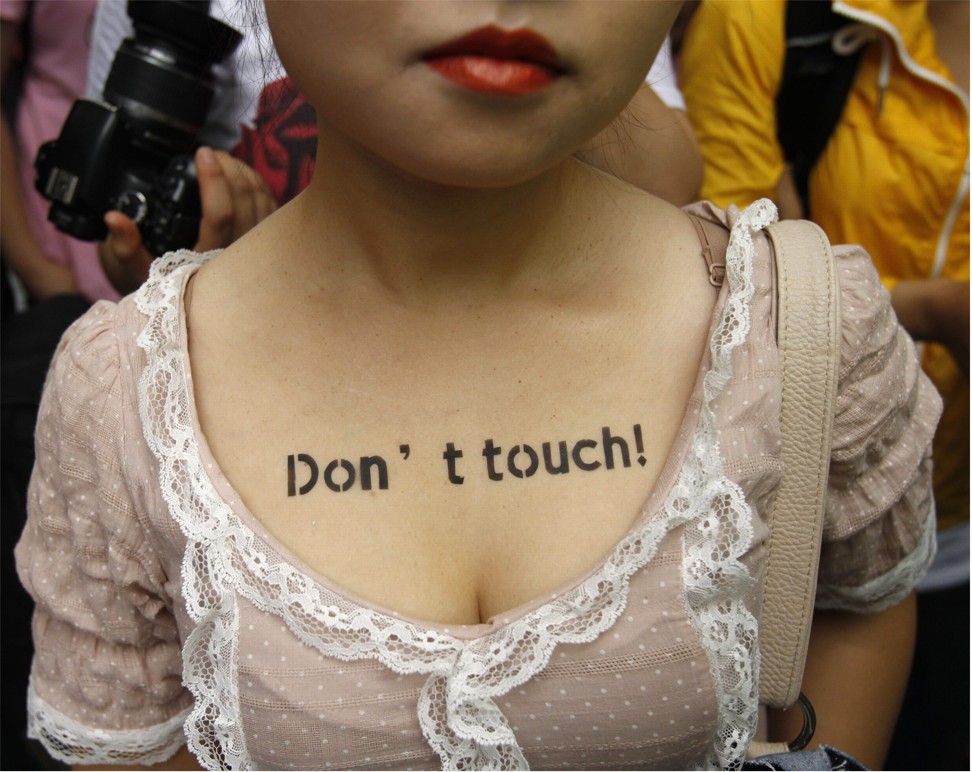 A woman takes part in a SlutWalk protest, in central Seoul, South Korea, in July 2011. Photo: Reuters