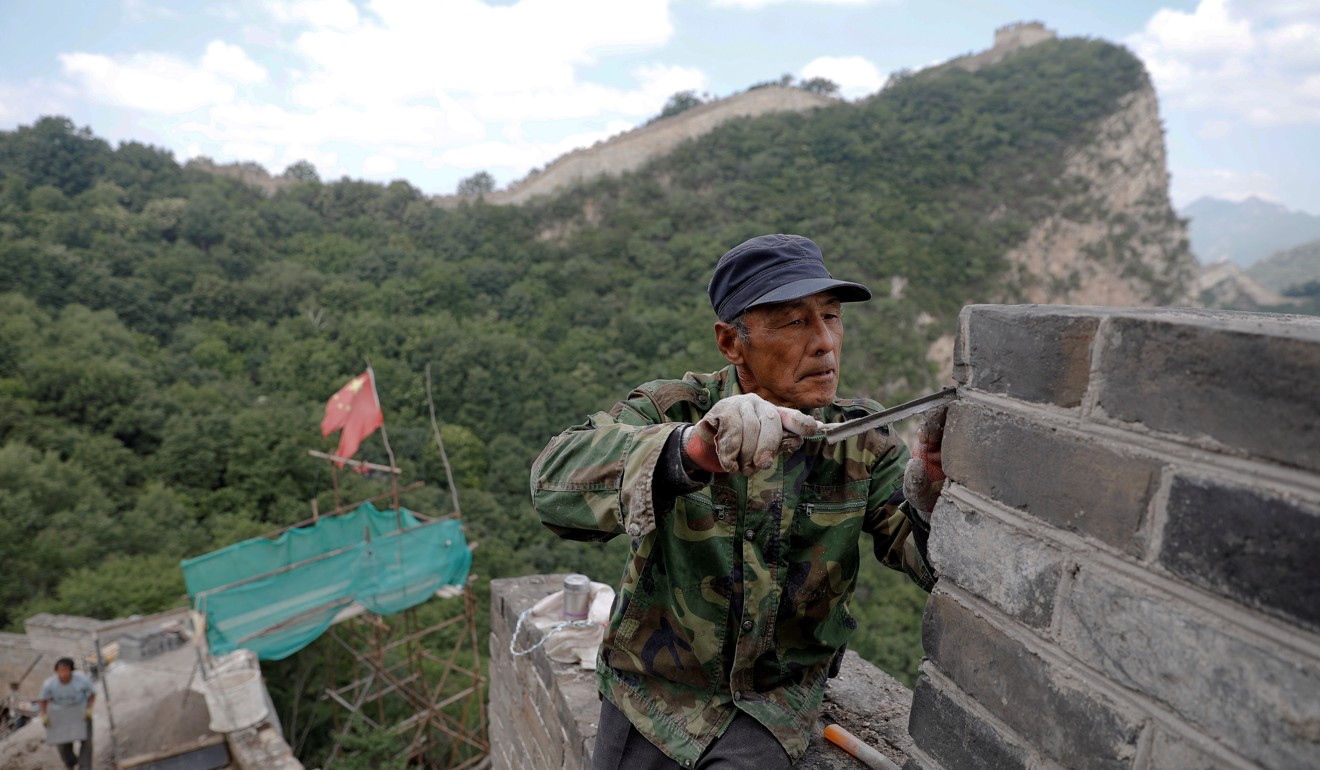 Drones are bolstering conservation efforts at the crumbling Jiankou section of the Great Wall. Photo: Reuters