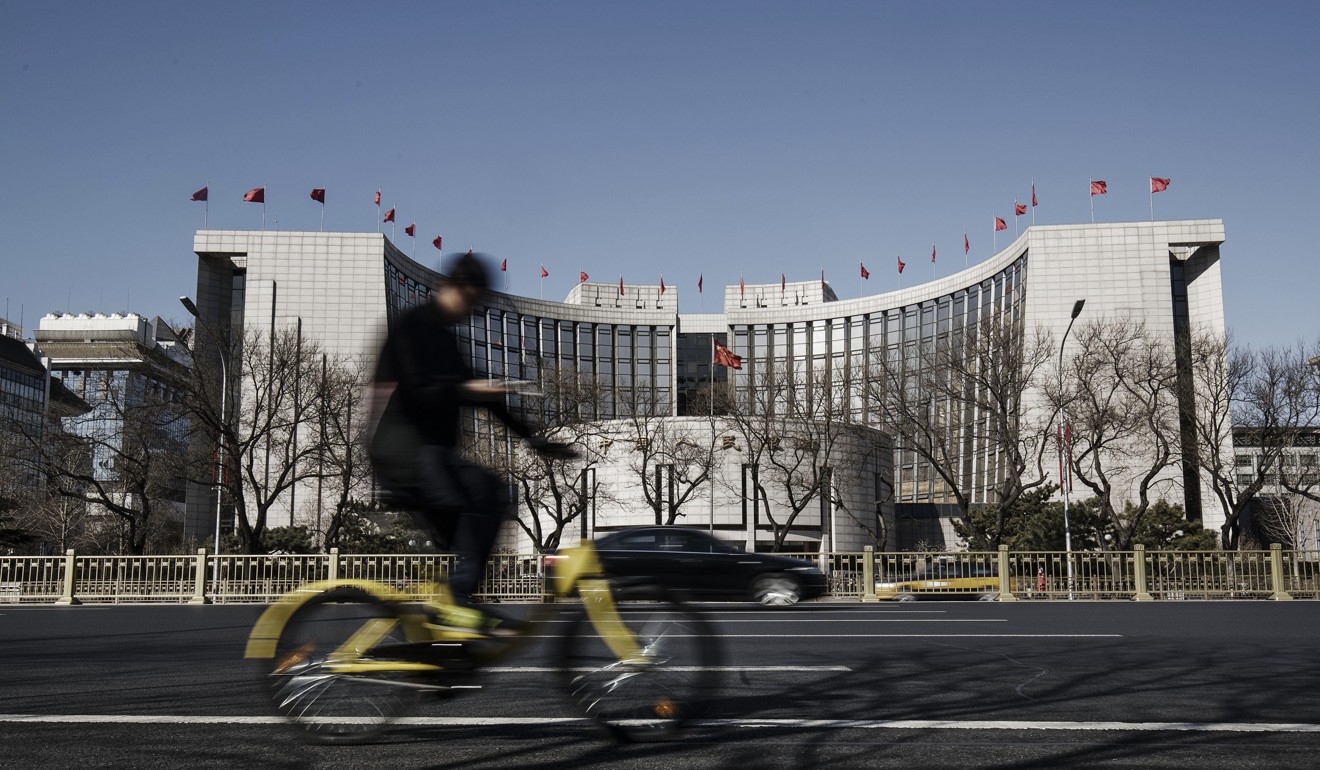 The People’s Bank of China lowered the mid point for a fourth straight day on Thursday. Photo: Bloomberg