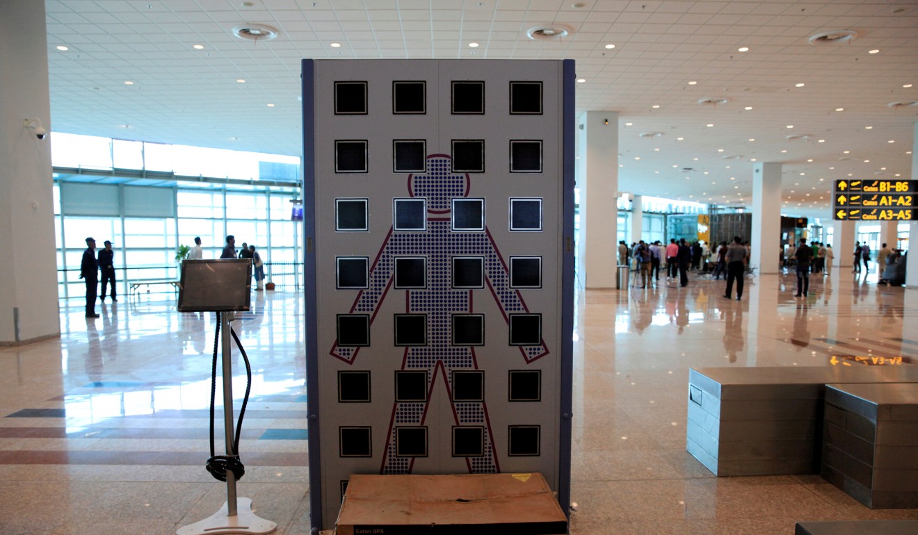 A hi-tech full-body scanner at the newly built Islamabad International Airport, in Pakistan. Photo: Reuters