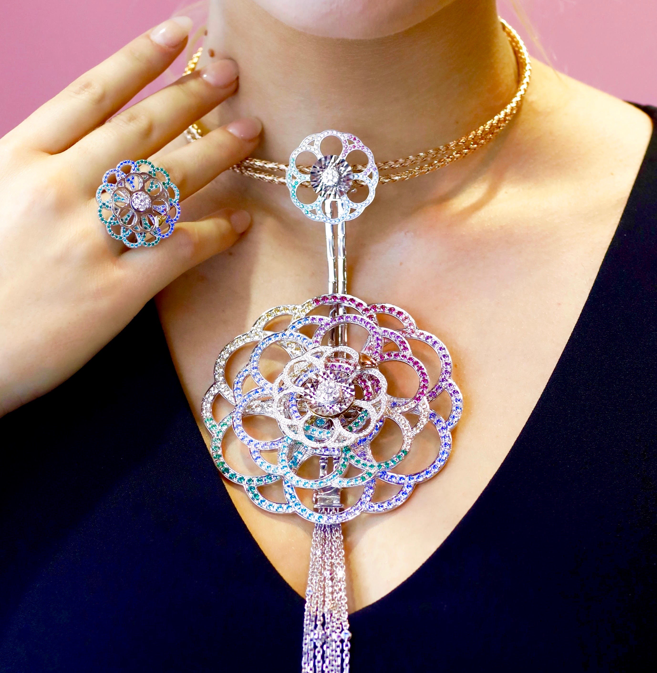 Coronet By Reena Ahluwalia Soul Carousel spinning jewellery collection necklace and ring