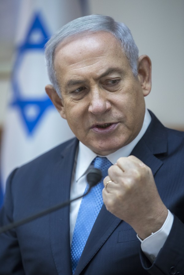 Israeli Prime Minister Benjamin Netanyahu (seen on Saturday) is pushing countries to support an end to the Obama-era nuclear deal with Iran. Photo: pool via EPA-EFE