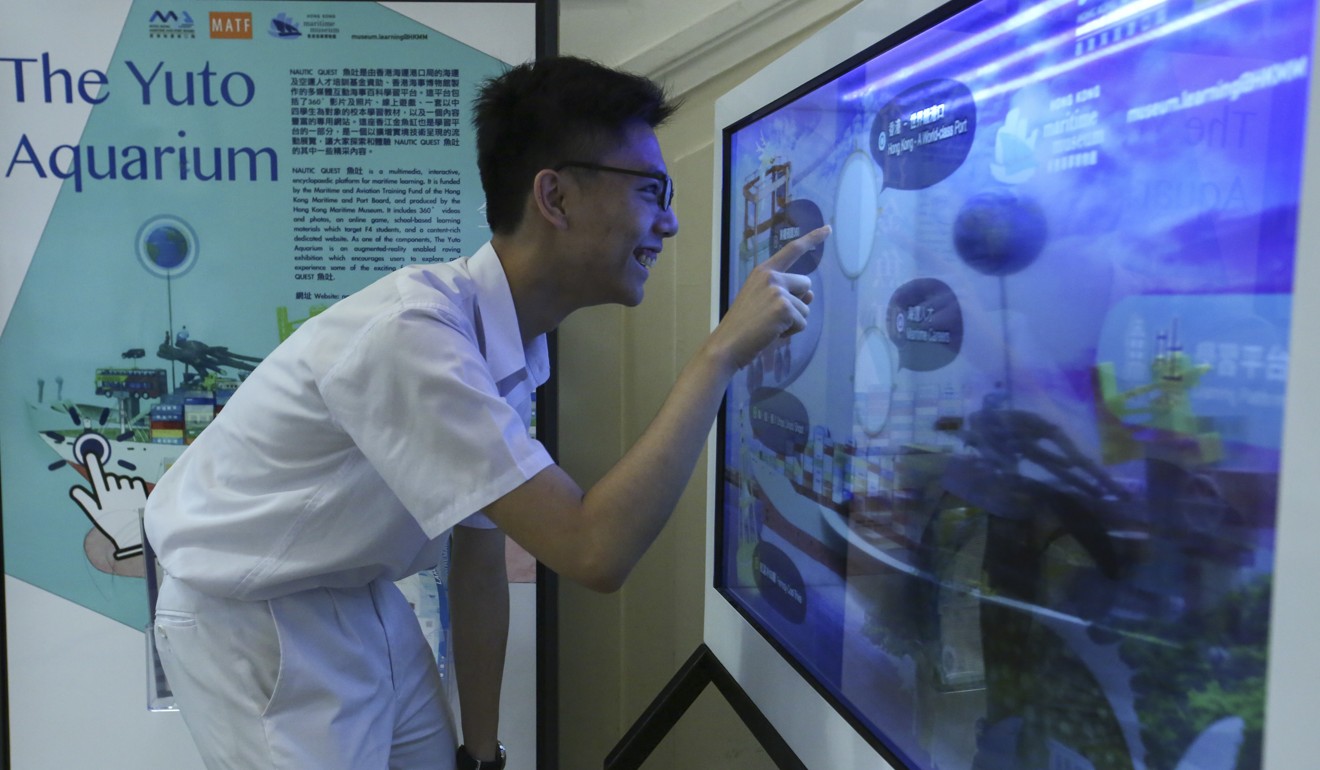 The Yuto Aquarium is part of the Nautic Quest programme on display at St Stephen’s College in Stanley. Photo: Edmond So