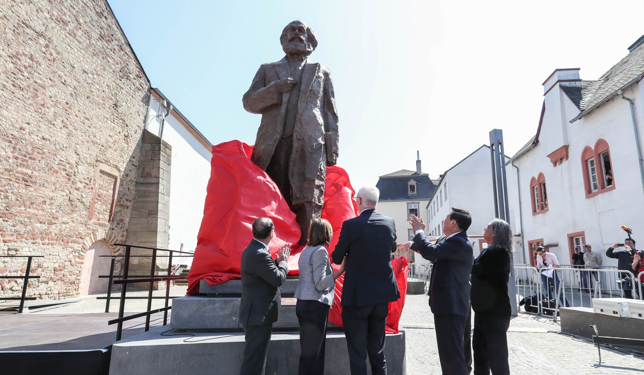 A Karl Marx statue in Trier, Germany. China donated the statue of German philosopher Karl Marx to his hometown on the 200th anniversary of his birth. Photo: Xinhua