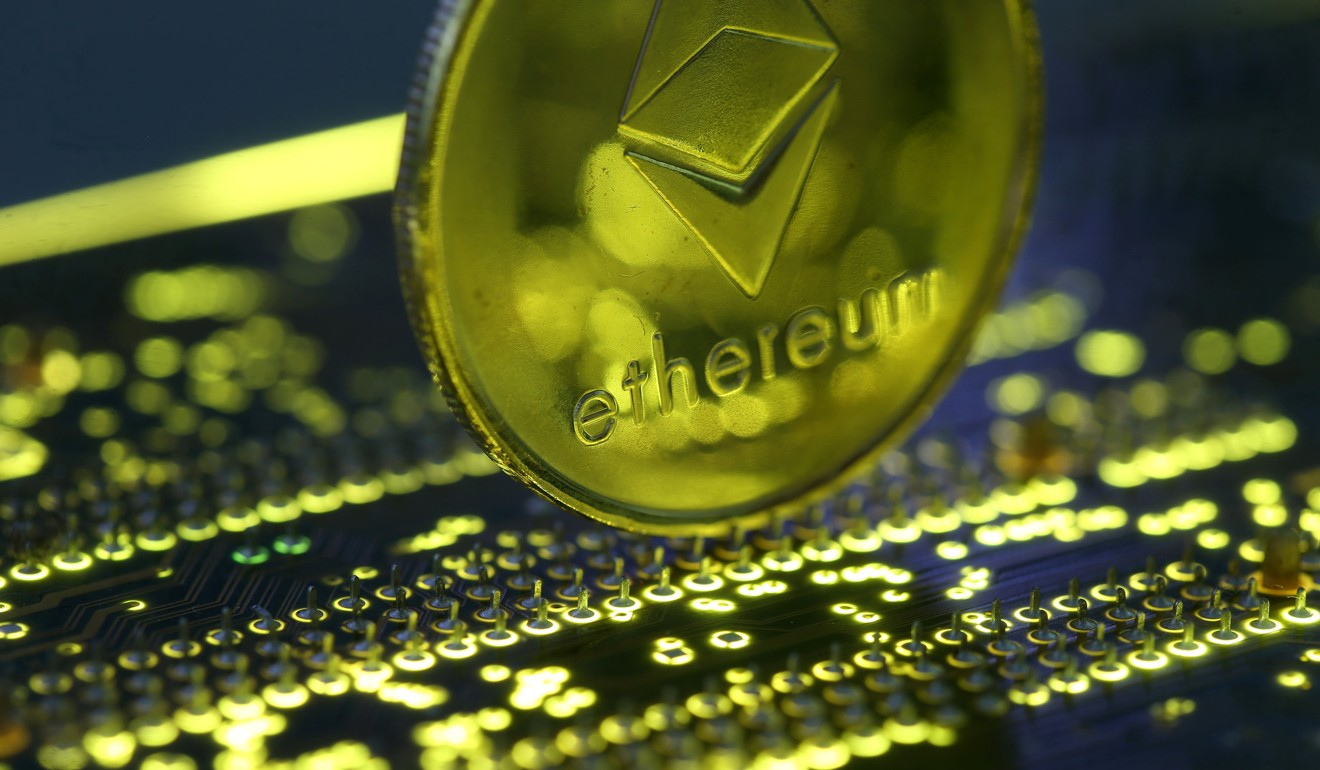 Ethereum, ranked as the best blockchain project by China, is trading at US$704, down by 86 per cent from a peak of US$1,312 reached in January this year. Photo: Reuters