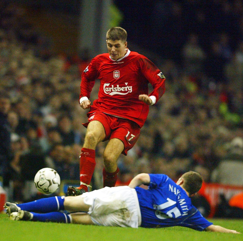 Steven Gerrard, pictured in 2002 playing for Liverpool, knows all about rising through the ranks at a big club. Photo: AP