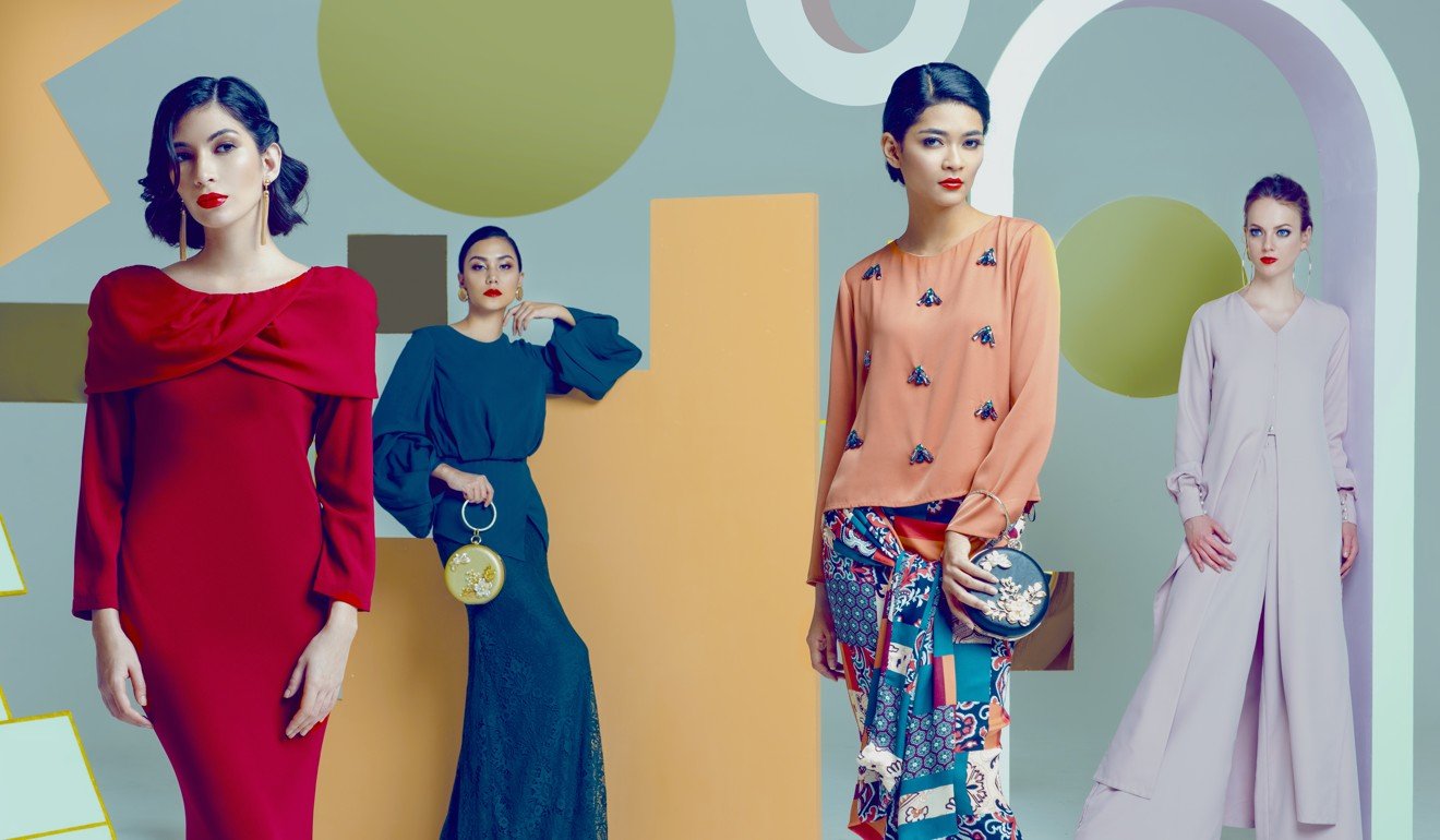 Looks from the Zaloraya collection of modest wear for Hari Raya Puasa on the Zalora online shopping website.