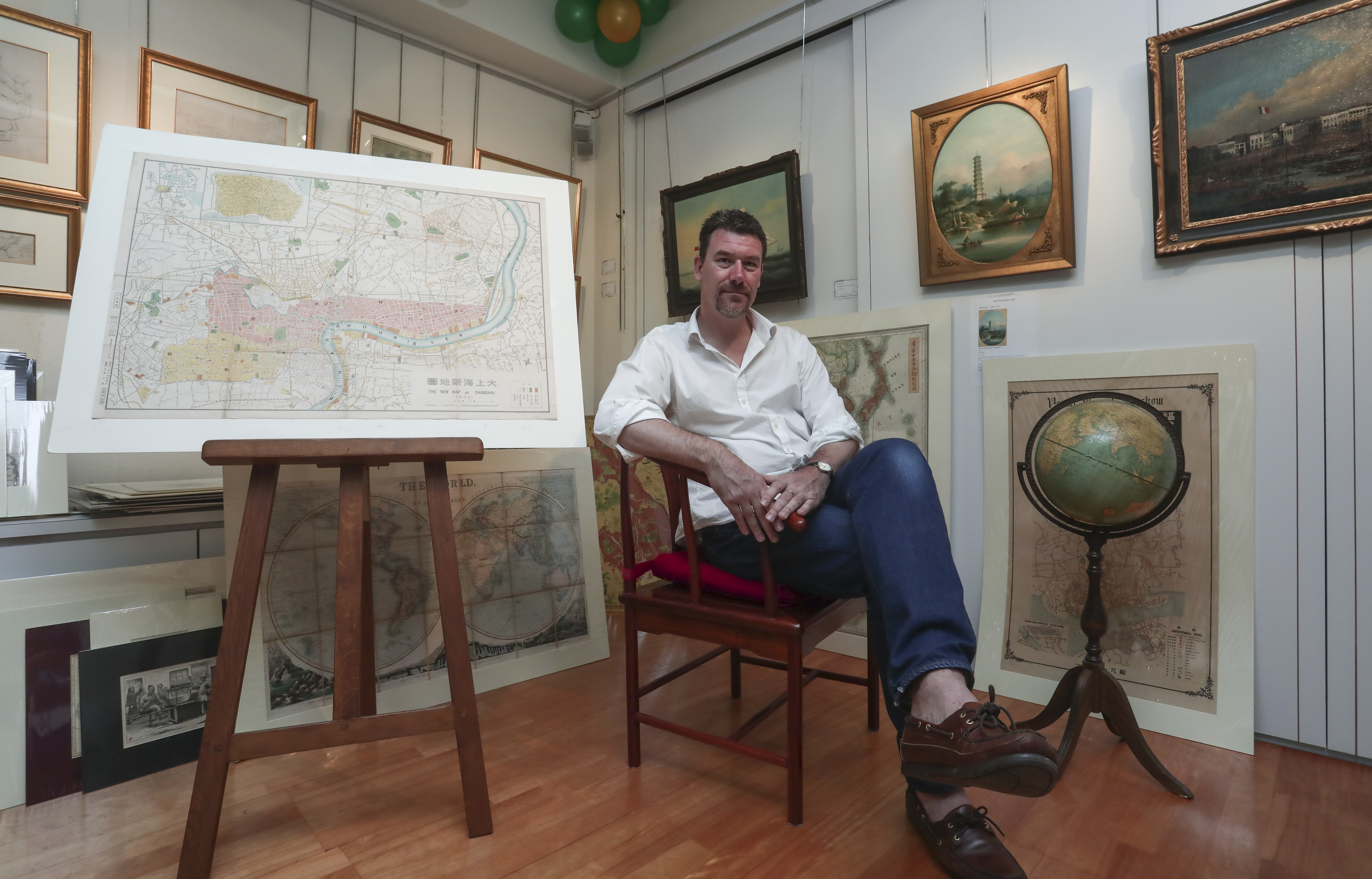 Author Paul French at Wattis Fine Art in Central, Hong Kong. Picture: Jonathan Wong