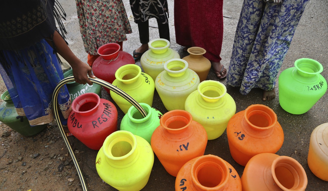 Women collect water at a public tap in a poor residential neighborhood in Bangalore, India. India’s Silicon Valley is bracing for yet another thirsty summer. Taps are running dry and the lakes that once nurtured the southern city of Bangalore and its nearly 10 million residents are either parched or fetid with toxic effluents. Much like Cape Town in South Africa, Bangalore’s water woes have been in the making for some time, with years of unplanned urbanisation, rapid population growth and poor management of water resources. Photo: AP