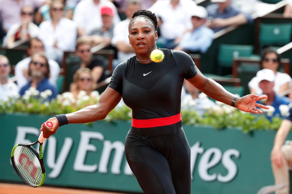 Serena Williams returns the ball. Photo: Reuters