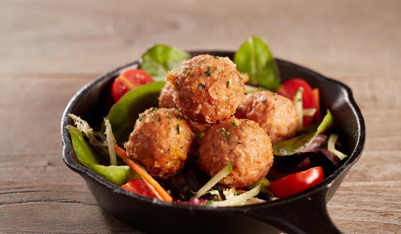 Deep-fried Omnipork ball at Green Common’s Kind Kitchen in Sheung Wan.