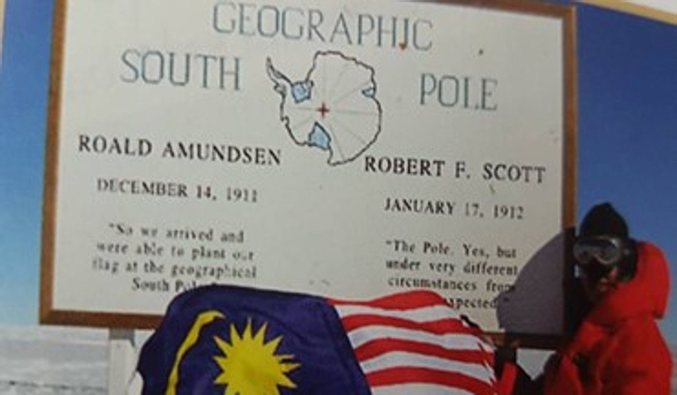 Sharifah at the South Pole. Photo: Handout