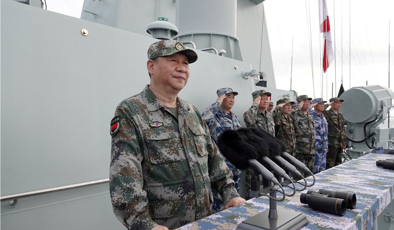 Chinese President Xi Jinping reviews a military display in the South China Sea on April 12. Photo: Xinhua via Reuters