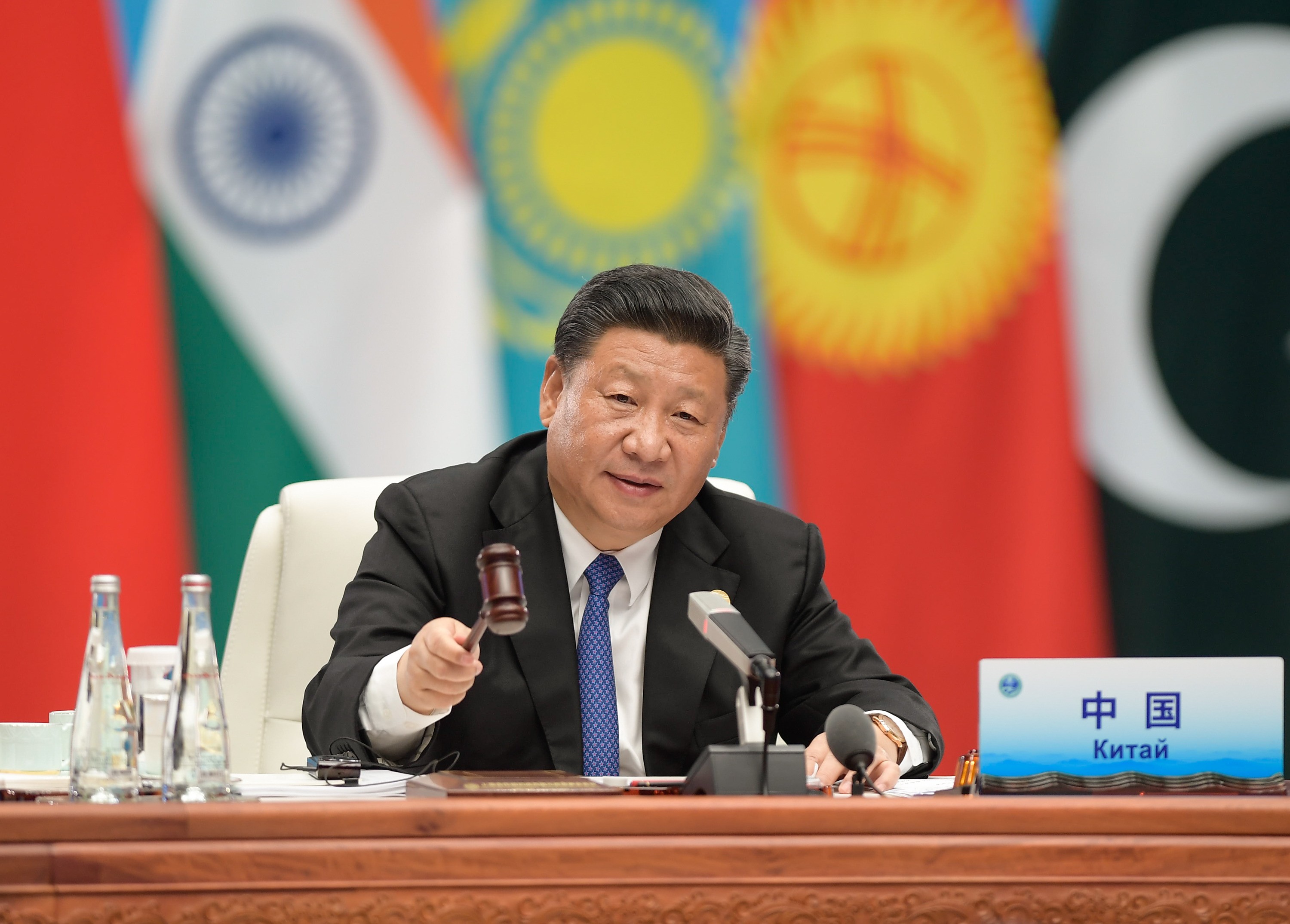 Chinese President Xi Jinping chairs the 18th Meeting of the Council of Heads of Member States of the Shanghai Cooperation Organisation in Qingdao on June 10. Photo: Xinhua