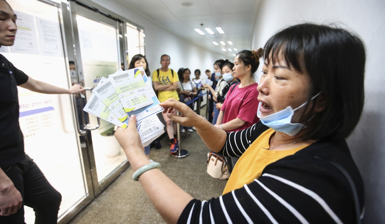 Protesters have claimed their vaccination package agreements in Hong Kong have been breached. Photo: SCMP