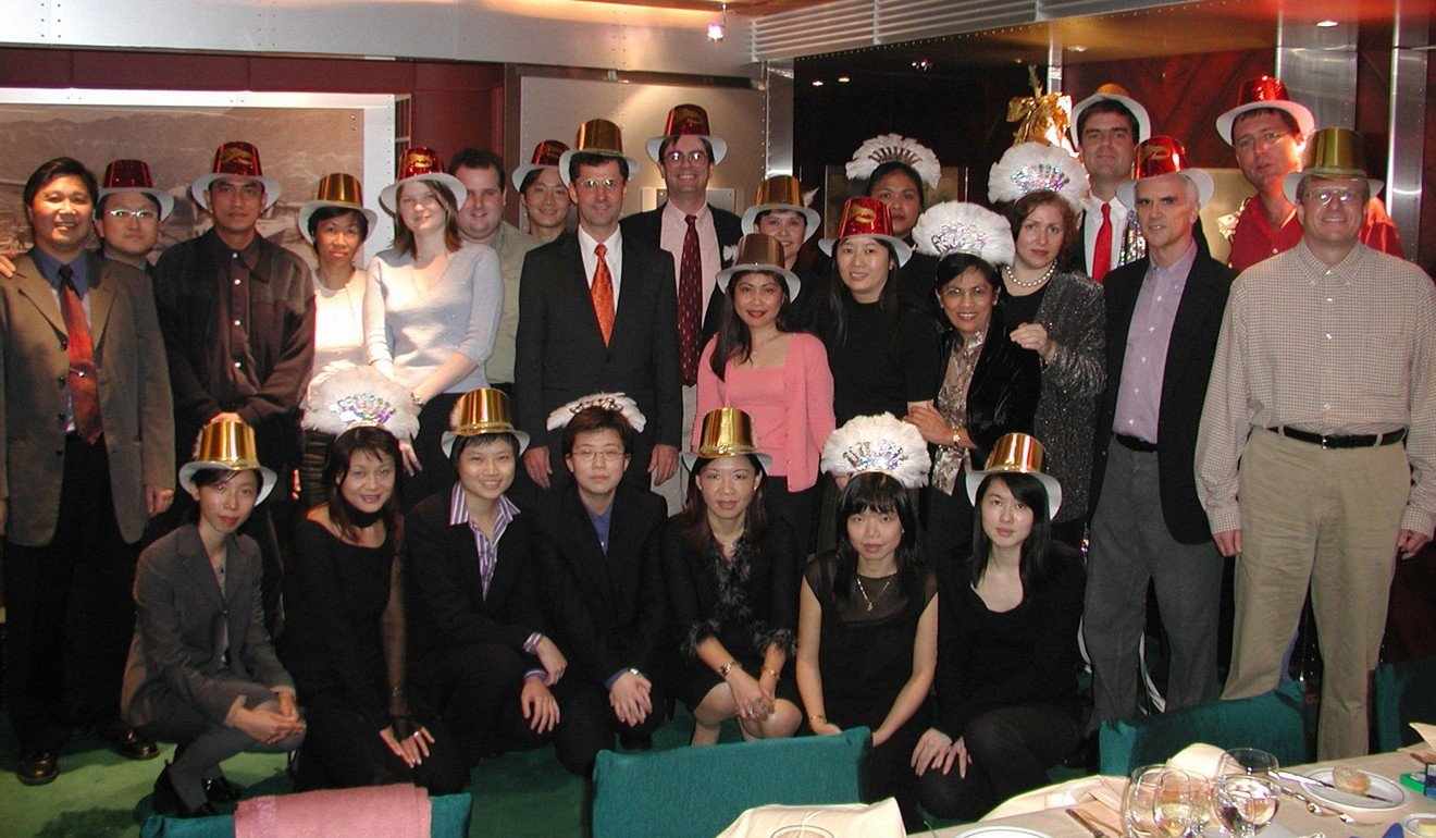 Benter’s staff Christmas party in 2000. Picture: courtesy of Bill Benter