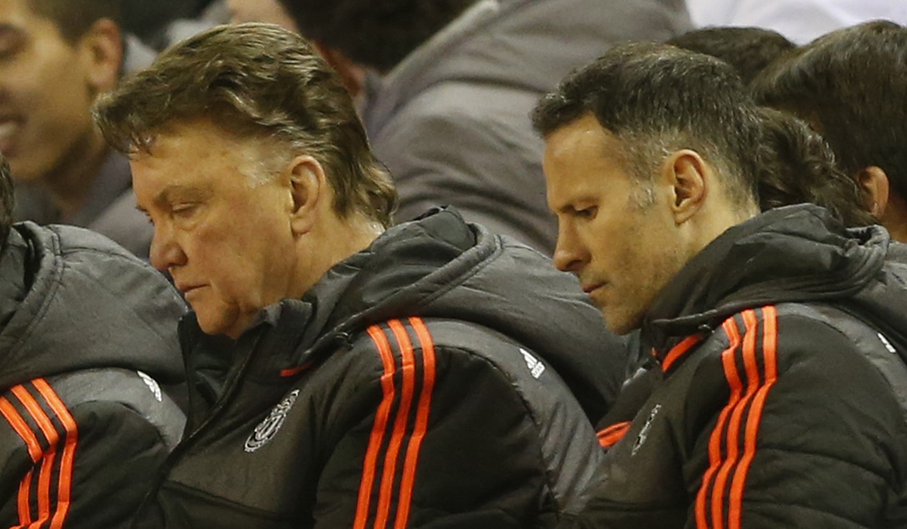 Ryan Giggs as assistant to Manchester United manager Louis van Gaal. Photo: Reuters