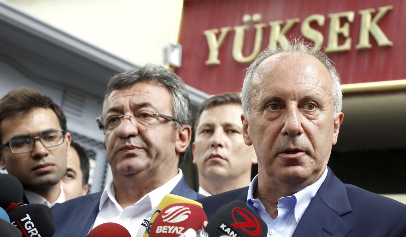 Muharram Ince, the candidate of Turkey's main opposition Republican People's Party. Photo: AP