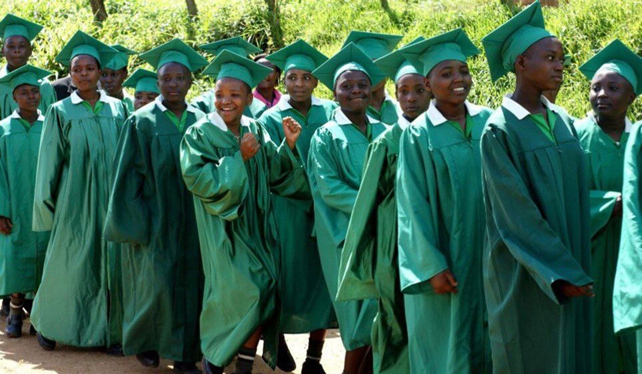 Students from Kutamba Primary School, in Uganda, who graduated in 2012. Picture: Nyaka Aids Orphans Project