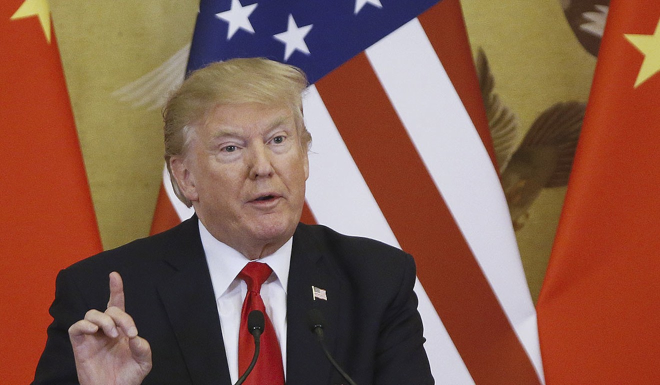 US President Donald Trump met with Republican lawmakers last week after the Senate moved to block a White House plan to allow ZTE to buy component parts from US suppliers. Photo: Getty Images