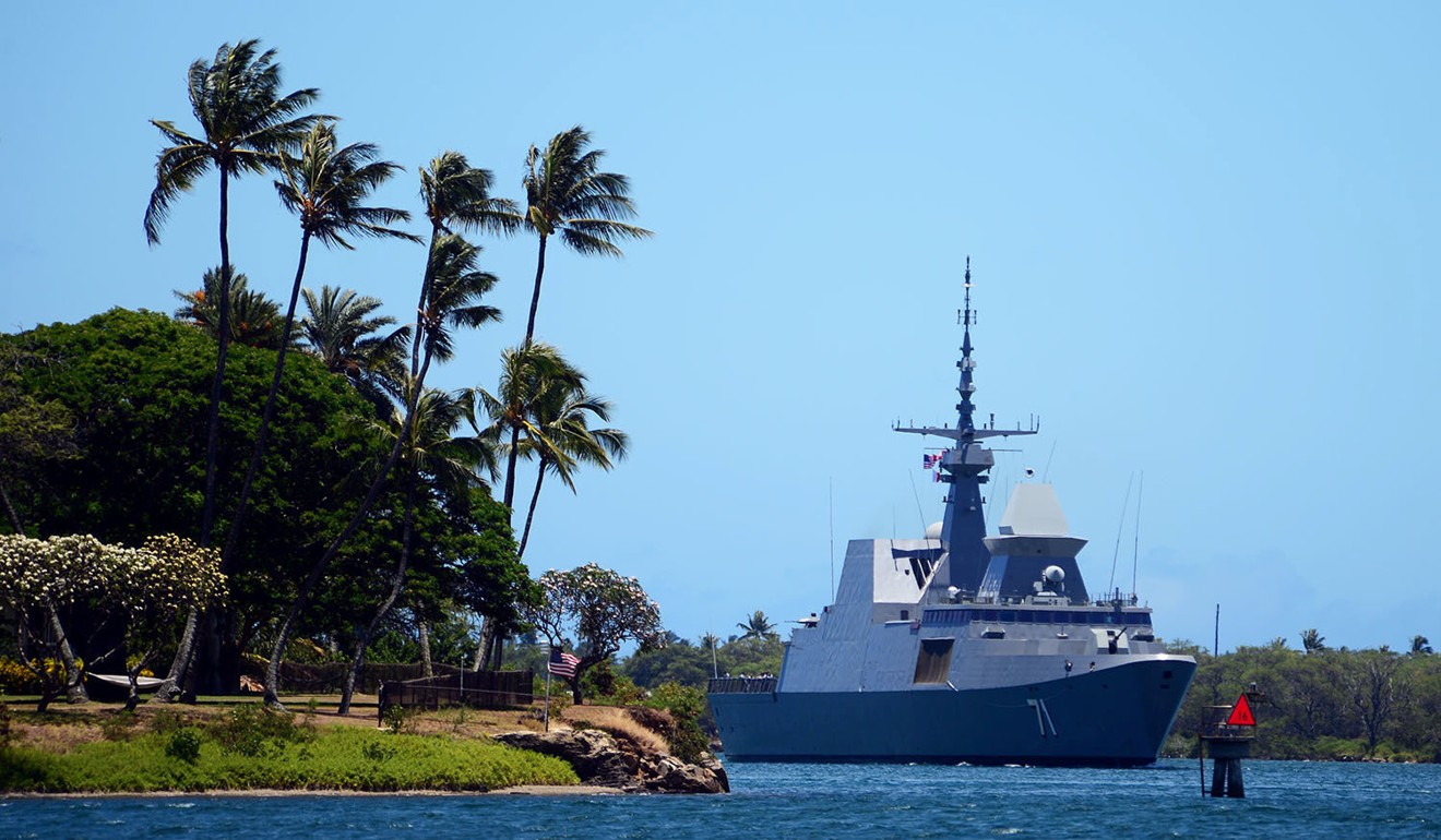 Singapore’s guided-missile frigate RSS Tenacious arrives for the Rim of the Pacific (RIMPAC) military exercises at Joint Base Pearl Harbour-Hickam, Hawaii. Photo: Reuters