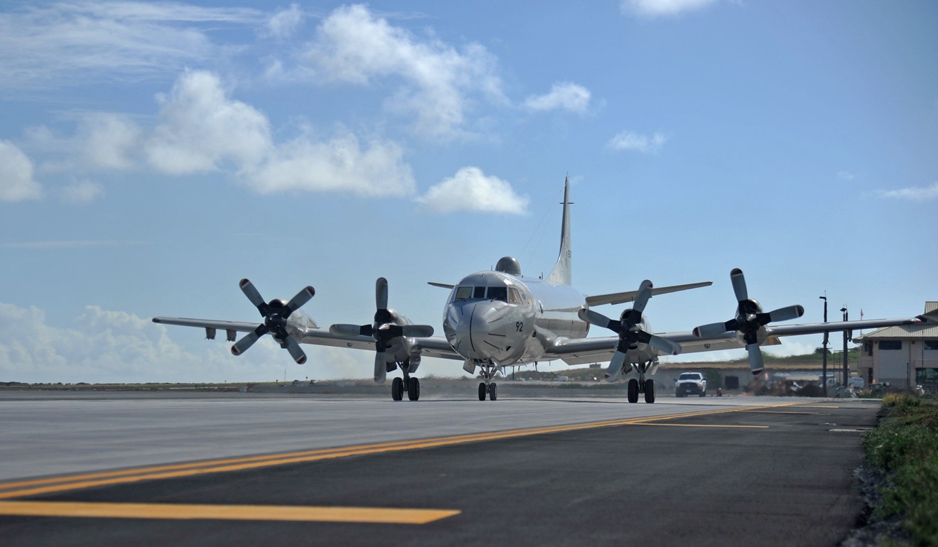 A Japanese P-3C Orion arrives in Hawaii for the Rim of the Pacific (RIMPAC) military exercises. Photo: Reuters