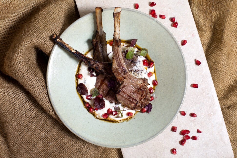 Rack of lamb with garlic labneh and za'atar oil from the soon-to-open Central restaurant, BEDU.