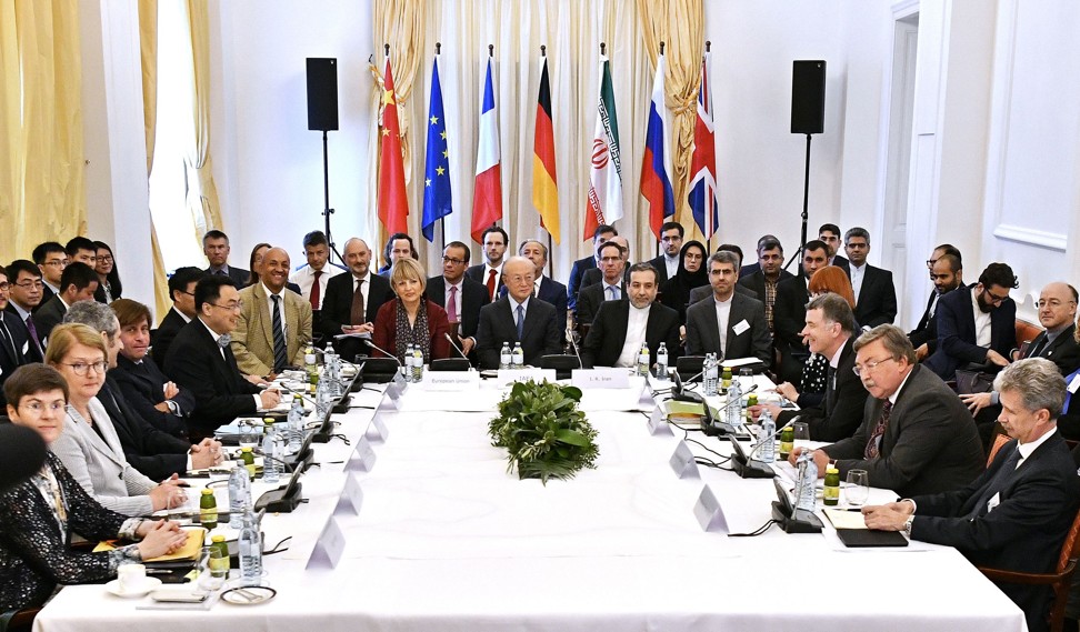 Officials attend a special meeting of the Joint Commission of parties to the Joint Comprehensive Plan of Action on Iran’s nuclear deal in Vienna in May. Photo: AFP