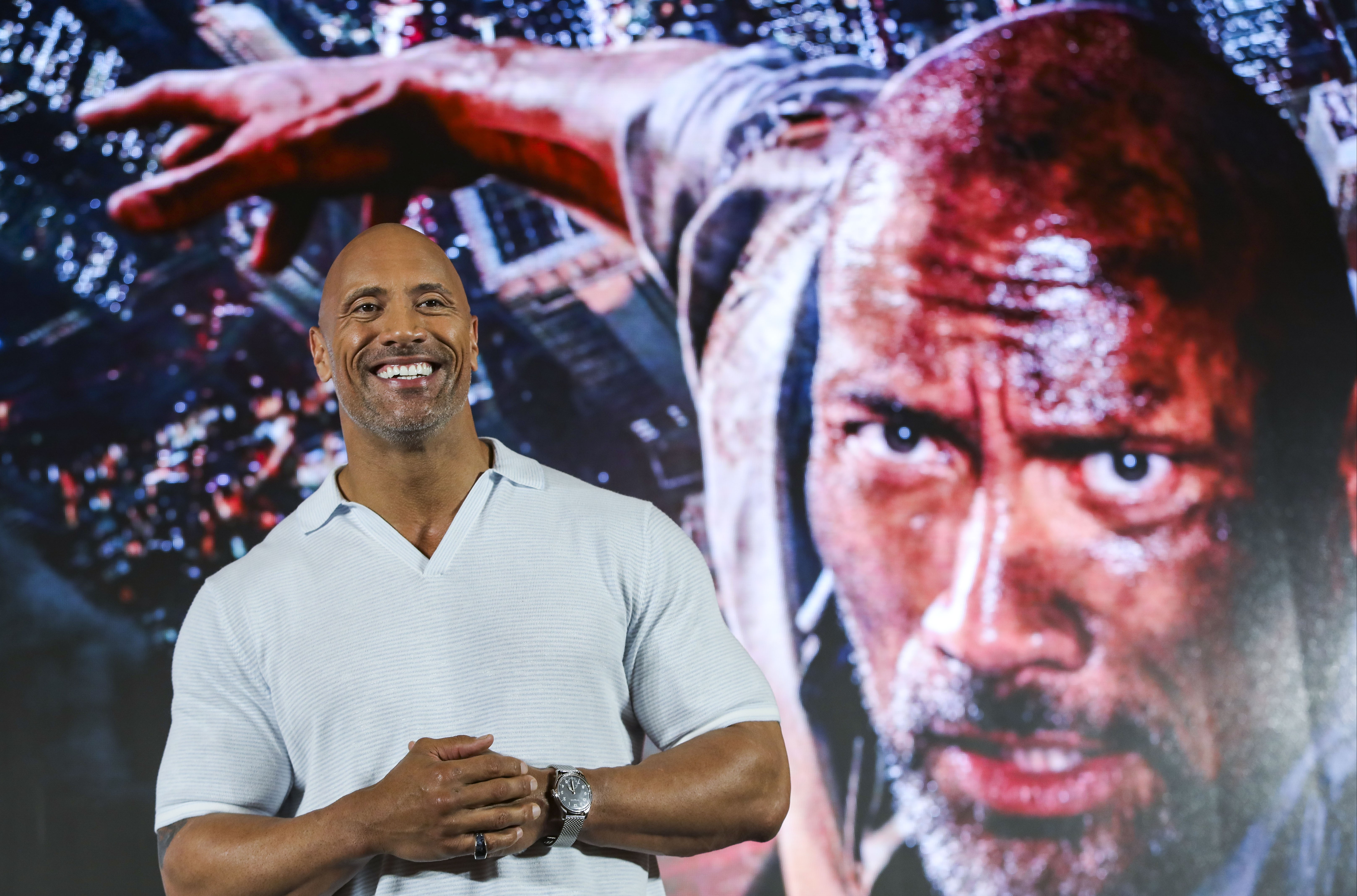 Towering ex-wrestler Dwayne Johnson calls time he spent with amputees preparing to film thriller ‘unforgettable’; co-star Chin Han talks up the attention producers paid to detail to ensure film’s authentic Hong Kong look