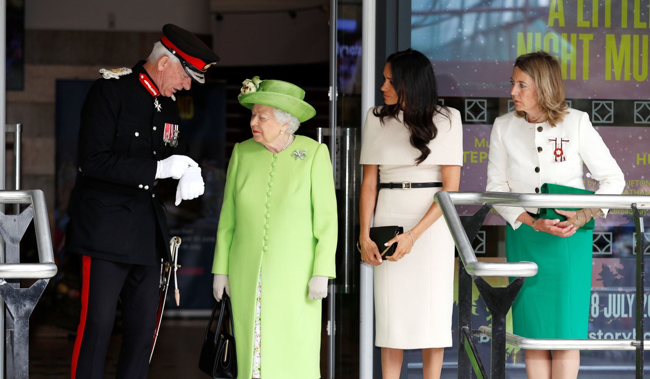Britain's Queen Elizabeth and Britain's Meghan Markle, Duchess of Sussex. Photo: AFP