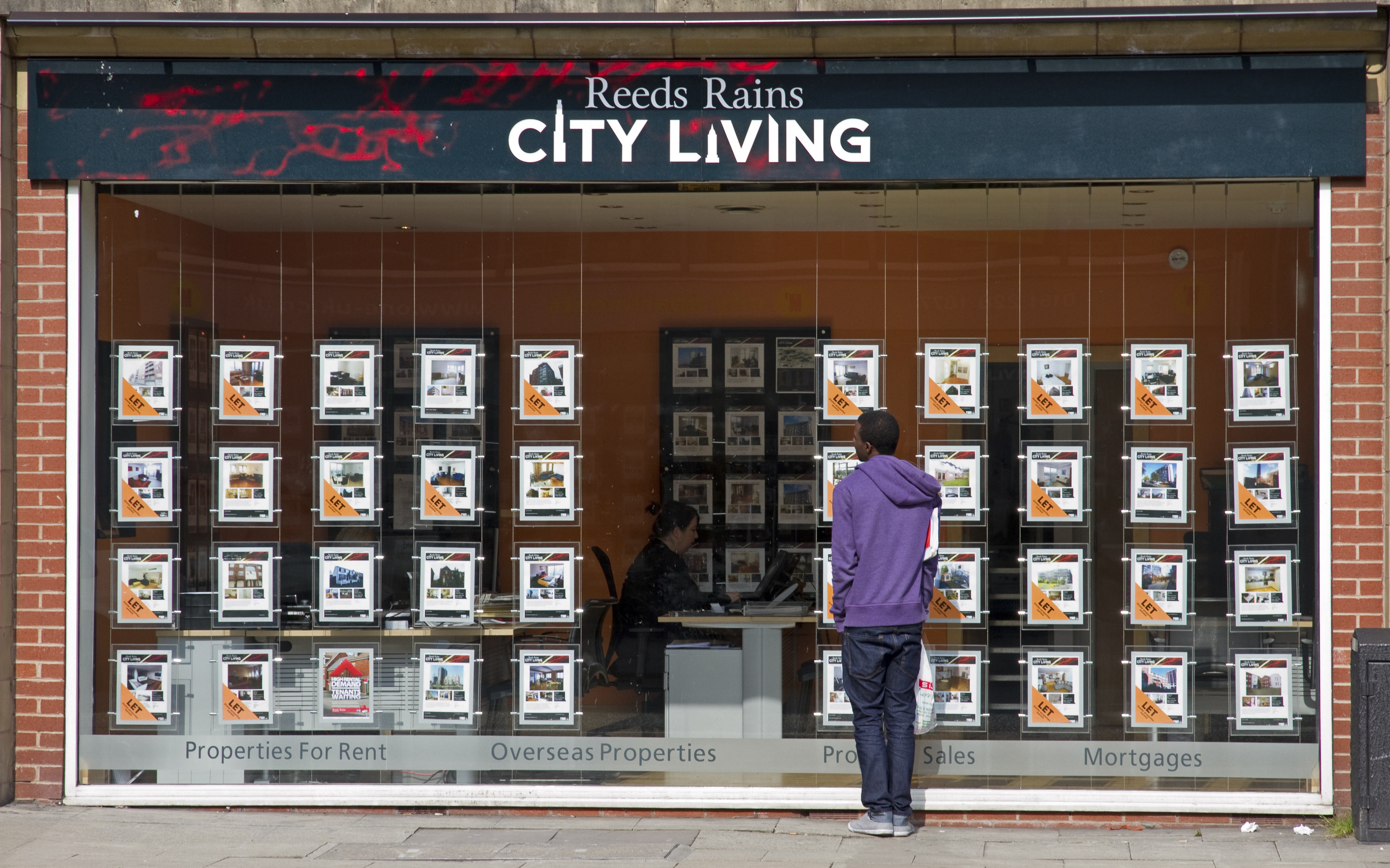Property agent for city centre properties in central Manchester. Photo: Alamy