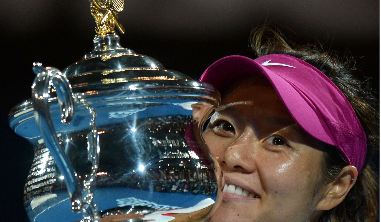 Li Na winning the 2014 Australian Open. Photo: AFP