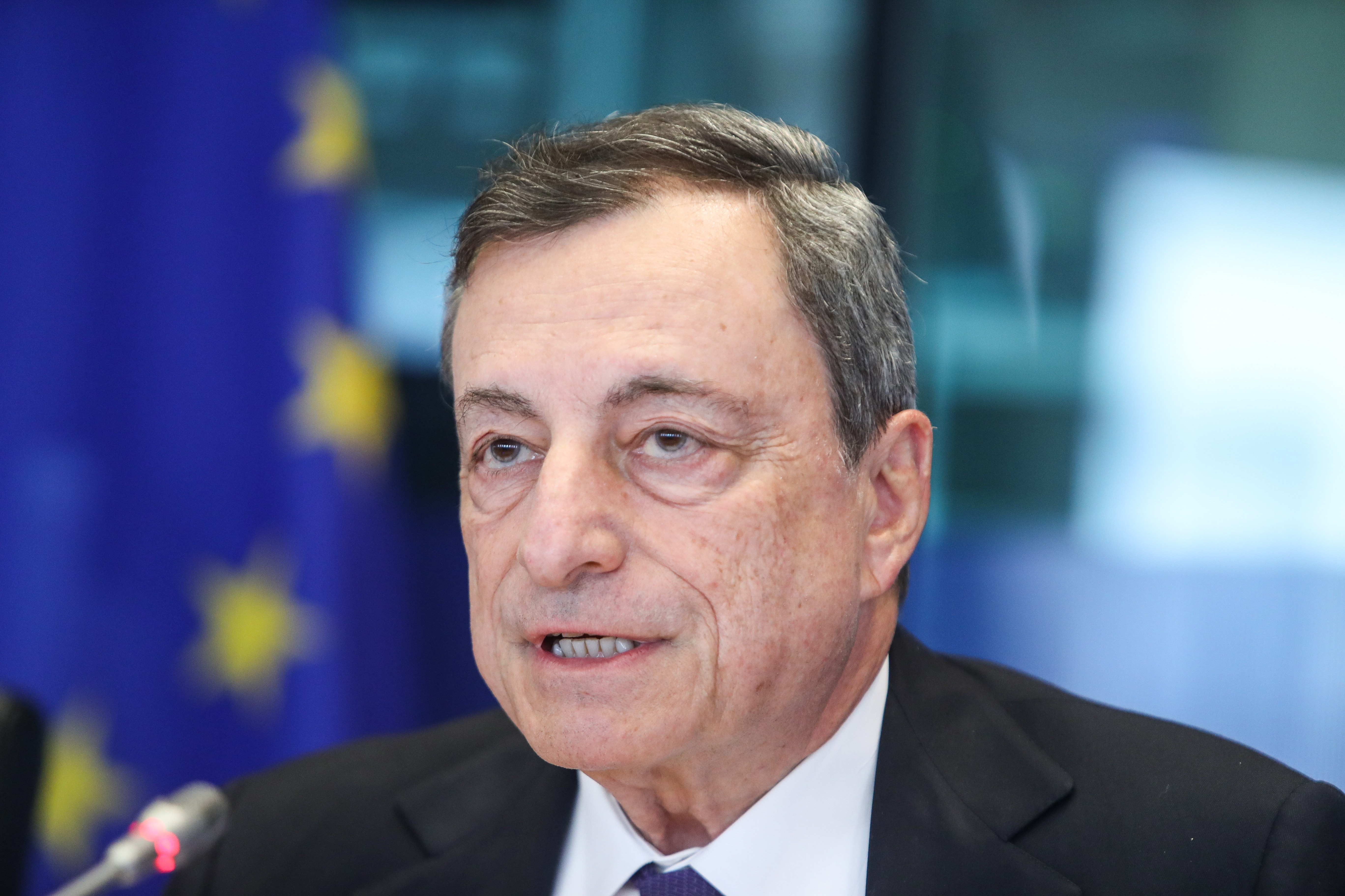 Mario Draghi, president of the European Central Bank and chairman of the European Systemic Risk Board, is among those sounding the alarm over the dip in productivity growth, potentially leading to declines in per capita income and output. Photo: EPA-EF