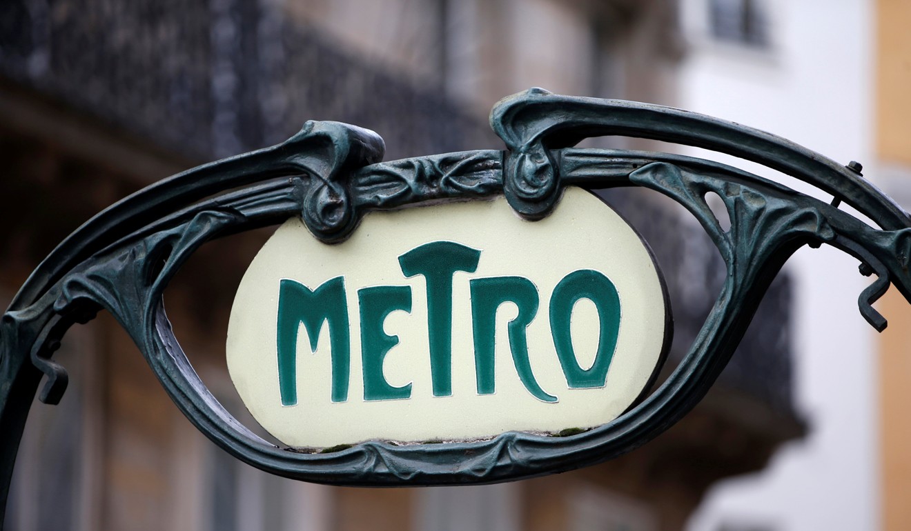 A Metro sign is seen at Reaumur Sebastopol station in Paris. Photo: Reuters