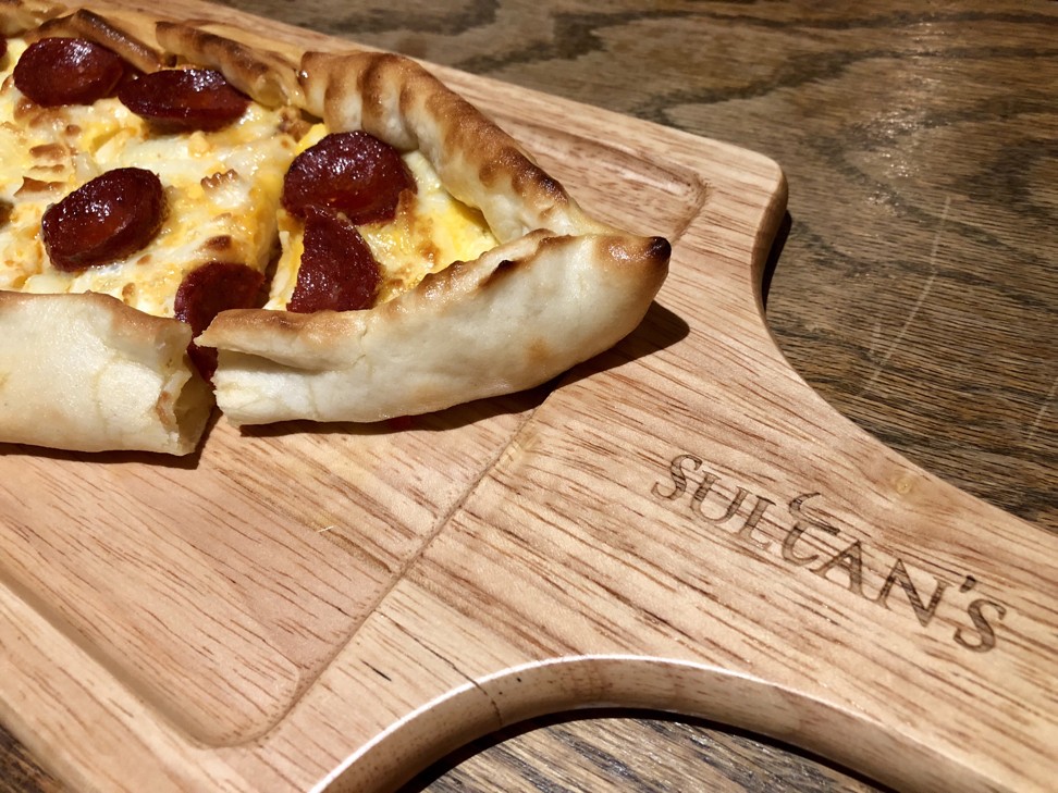 Sucuklu pide is a tasty mix of Turkish pizza with beef sausage at Sultan’s Table in Central, Hong Kong. Photo: Ada Jiang