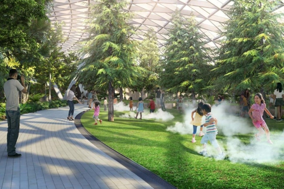 Children will be thrilled take a ‘walk among the clouds’ thanks to mist machines in the park area of Canopy Park at Jewel Changi.