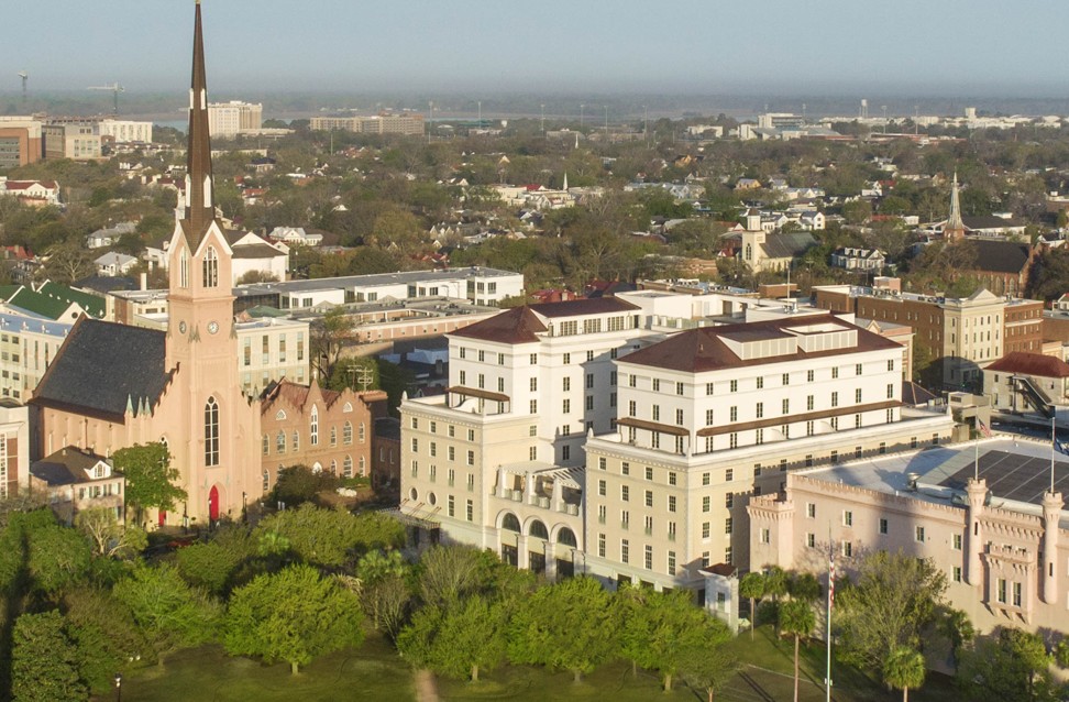 An aerial view of the soon-to-open Hotel Bennett, in Charleston, South Carolina. Photo: Hotel Bennett