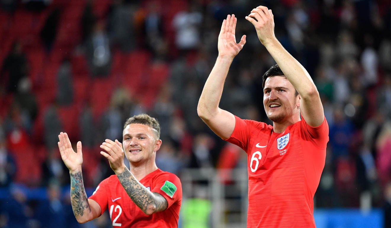 England defenders Kieran Trippier (left) and Harry Maguire both saw their fantasy stock rise at the World Cup. Photo: AFP
